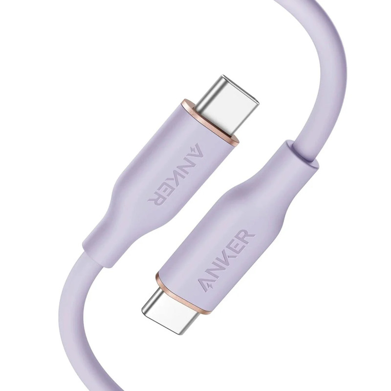 Anker PowerLine III Flow 3ft 100W USB-C to USB-C Cable - Purple - كابل